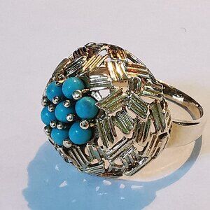 Vintage 14Kt Gold and Turquoise Ring- Fabulous Estate Ring